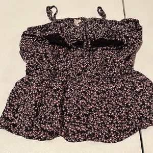 Matter Spunos size medium navy print camisole adjustable lace detail